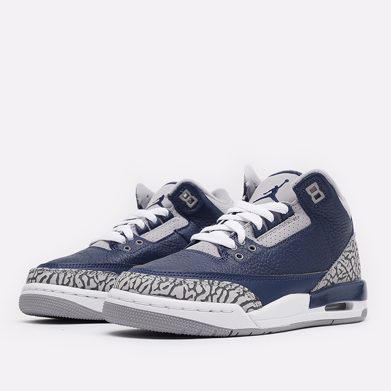 женские синие кроссовки Jordan 3 Retro (GS) 398614-401 - цена, описание, фото 2