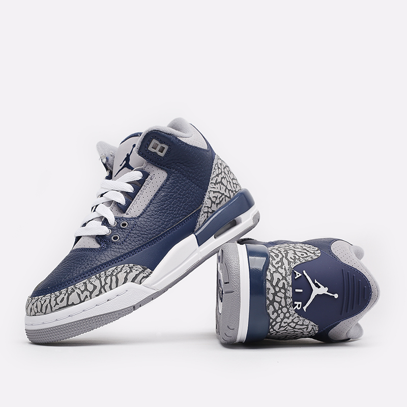 женские синие кроссовки Jordan 3 Retro (GS) 398614-401 - цена, описание, фото 4