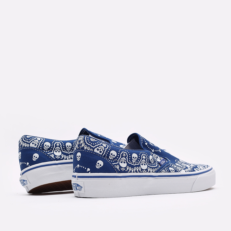 мужские синие кроссовки Vans Bandana Classic Slip-on VA33TB42UM - цена, описание, фото 3