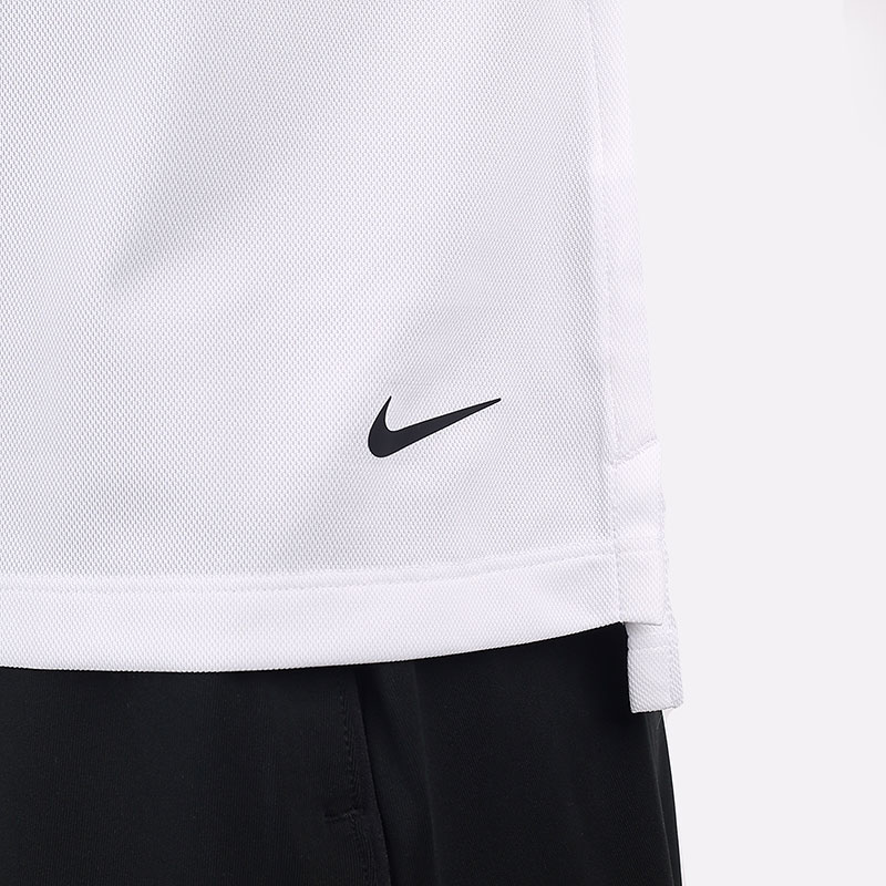 white sleeveless golf polo