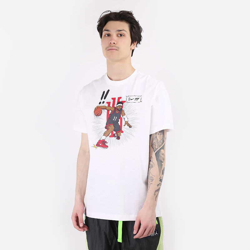 мужская белая футболка Nike Kyrie Logo Basketball T-Shirt DD0779-100 - цена, описание, фото 1