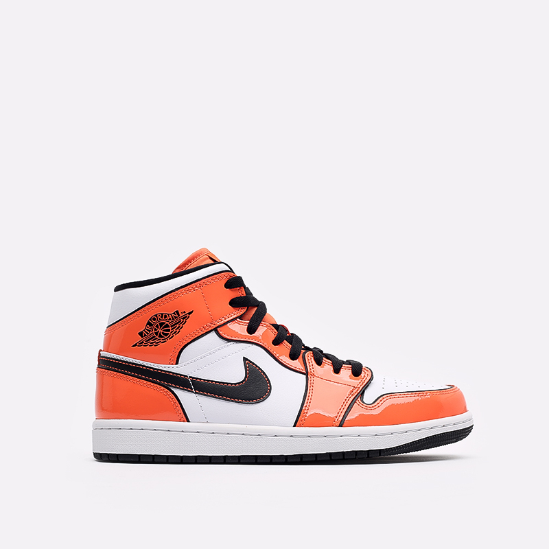 мужские оранжевые кроссовки Jordan 1 Mid SE DD6834-802 - цена, описание, фото 1