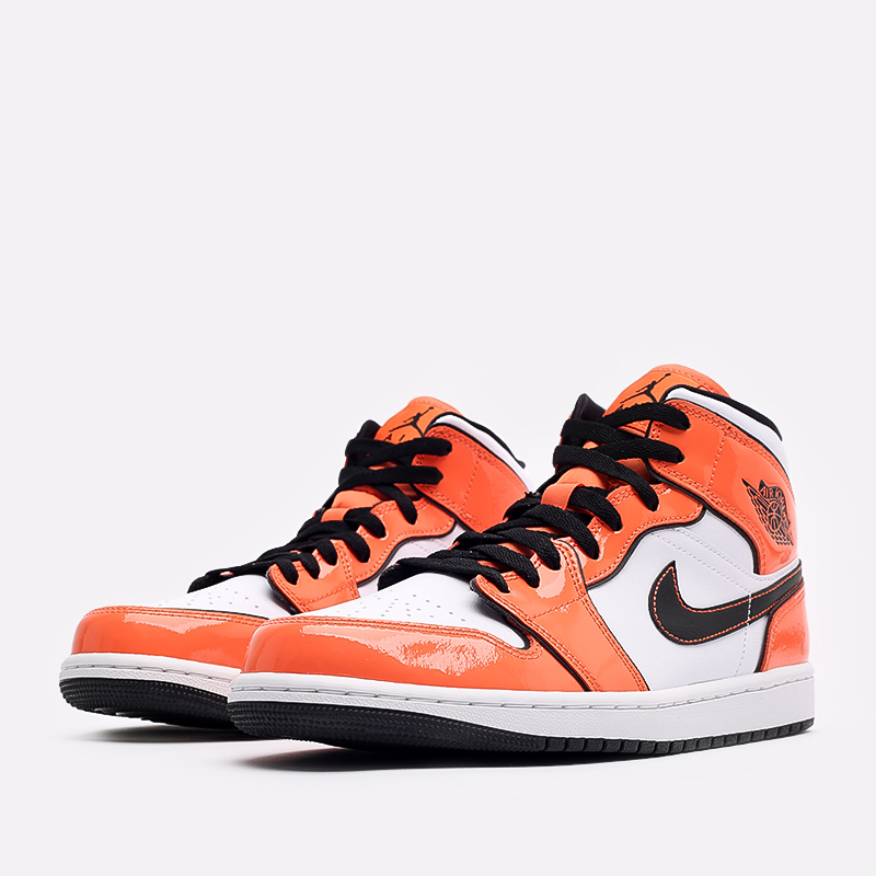 мужские оранжевые кроссовки Jordan 1 Mid SE DD6834-802 - цена, описание, фото 2
