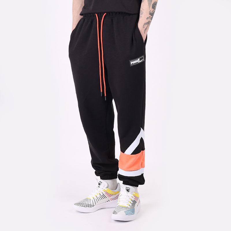 мужские черные брюки PUMA Franchise Knit Pant 53051401 - цена, описание, фото 1