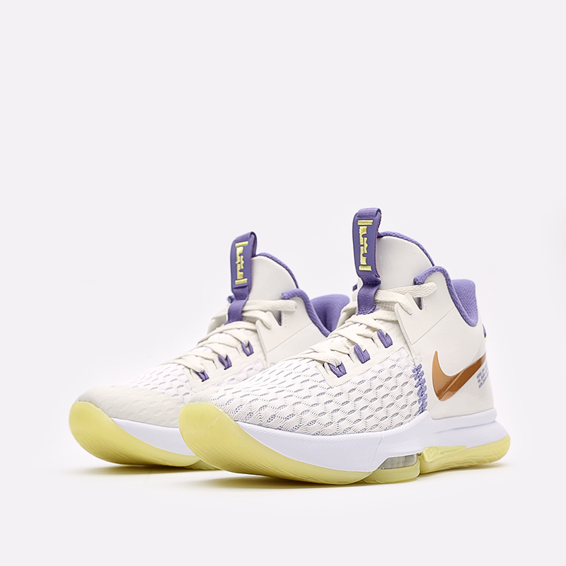 мужские бежевые баскетбольные кроссовки Nike Lebron Witness V CQ9380-102 - цена, описание, фото 2