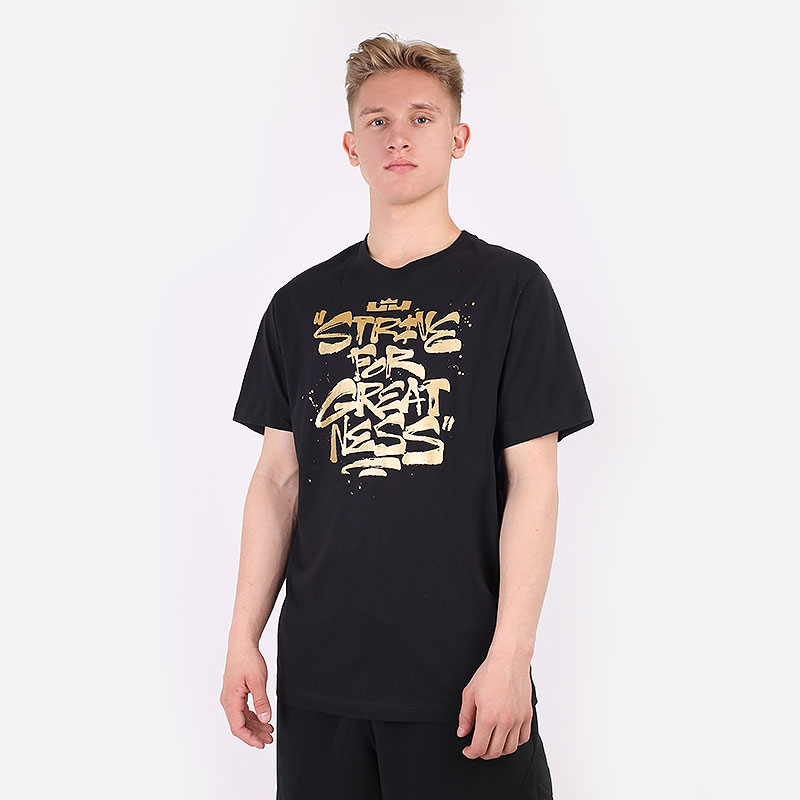 мужская черная футболка Nike Strive For Greatness Tee DD0785-011 - цена, описание, фото 1