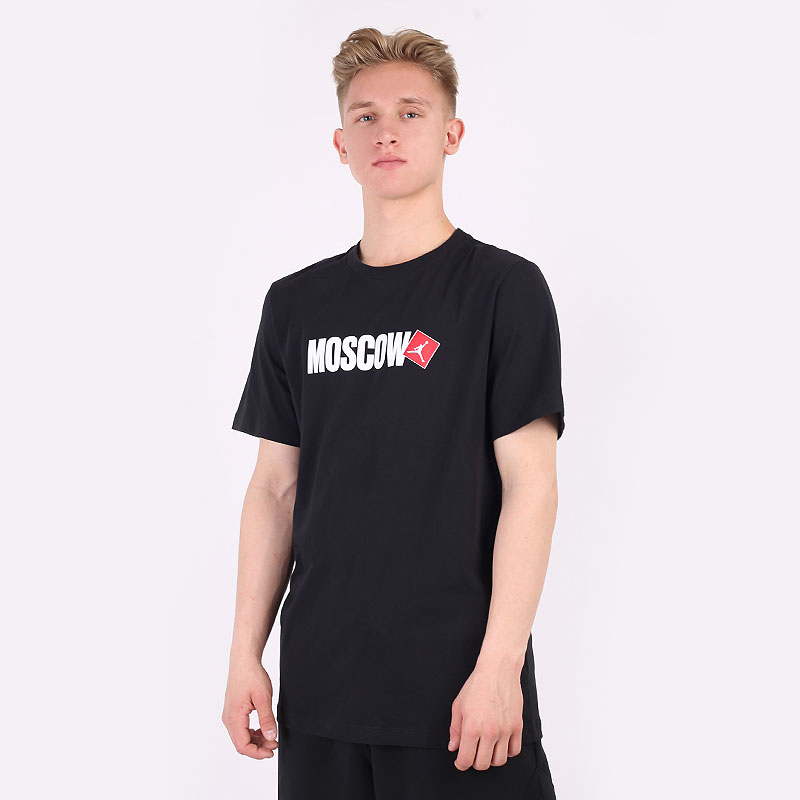 мужская черная футболка Jordan Moscow Short-Sleeve T-Shirt DD8038-010 - цена, описание, фото 1