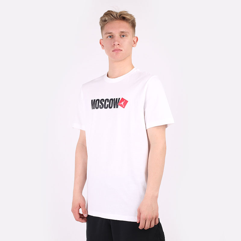 мужская белая футболка Jordan Moscow Short-Sleeve T-Shirt DD8038-100 - цена, описание, фото 1