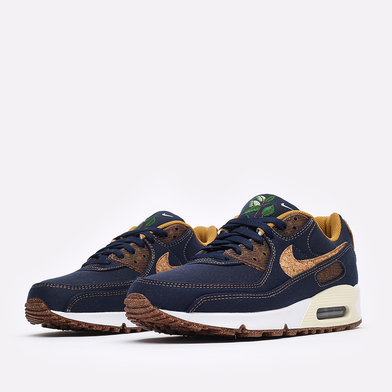 мужские синие кроссовки Nike Air Max 90 SE DD0385-400 - цена, описание, фото 2