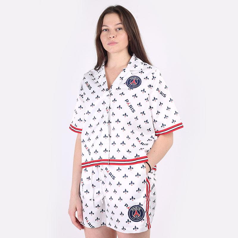 Женская рубашка Jordan Paris Saint-Germain Women's Short-Sleeve Printed Top (DC0451-100)  - цена, описание, фото 1
