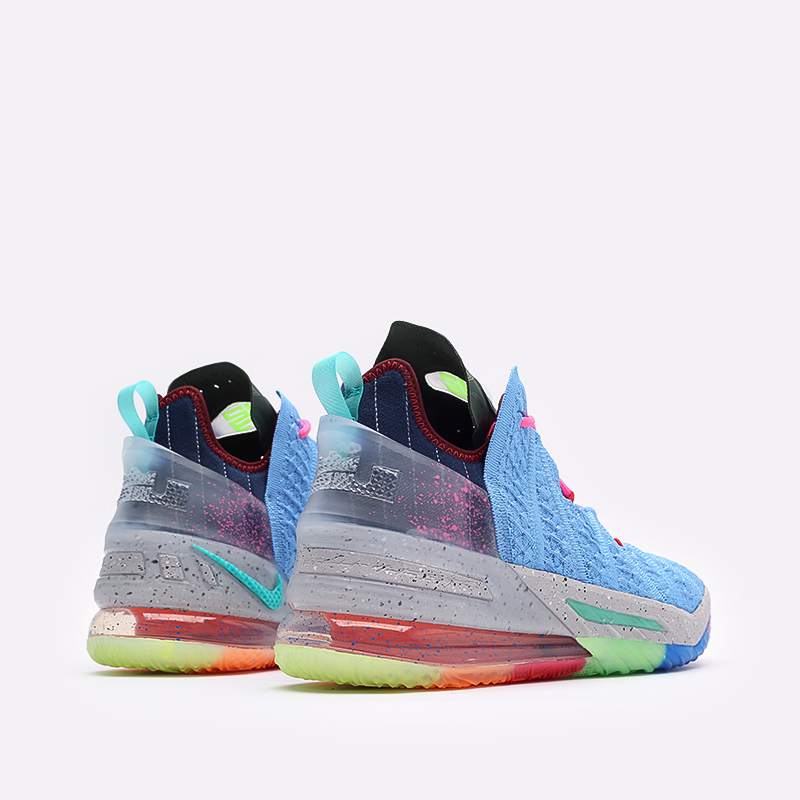 мужские голубые баскетбольные кроссовки Nike Lebron XVIII DM2813-400 - цена, описание, фото 5