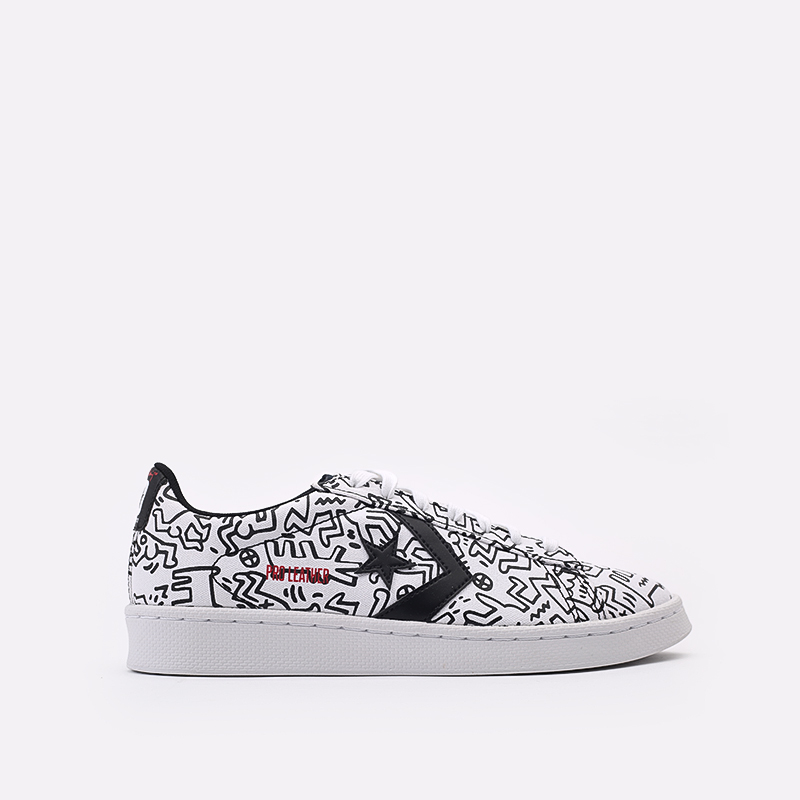  белые кеды Converse Pro Leather OX x Keith Haring 171857 - цена, описание, фото 1