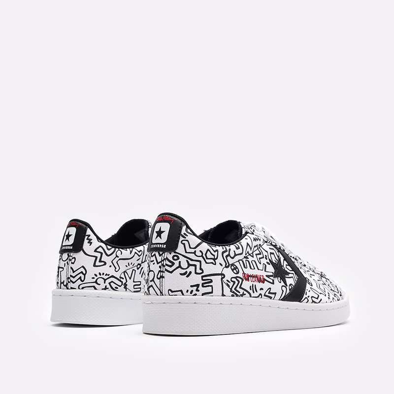  белые кеды Converse Pro Leather OX x Keith Haring 171857 - цена, описание, фото 5