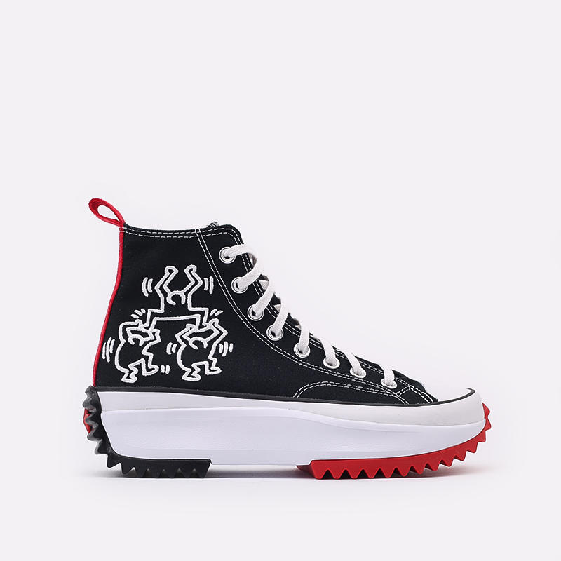  черные кеды Converse Run Star Hike Hi x Keith Haring 171859 - цена, описание, фото 1