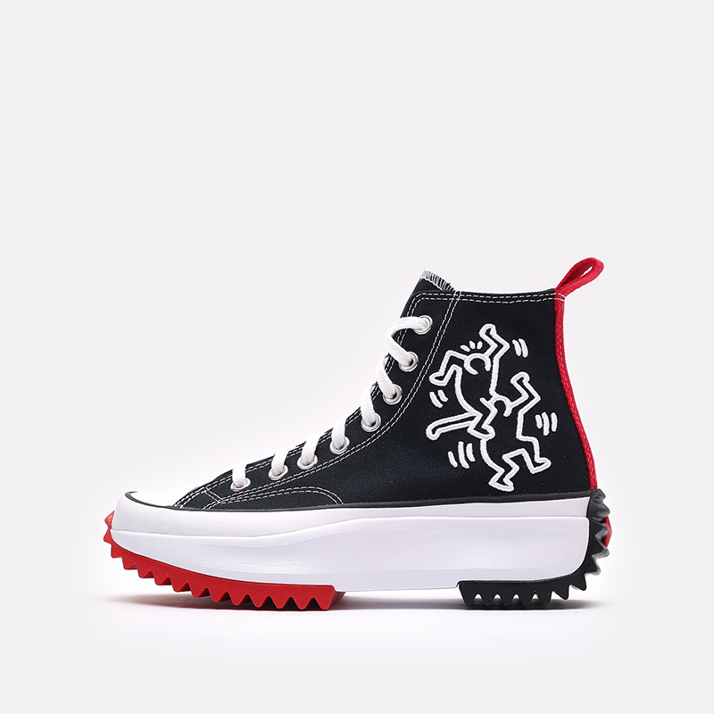  черные кеды Converse Run Star Hike Hi x Keith Haring 171859 - цена, описание, фото 2