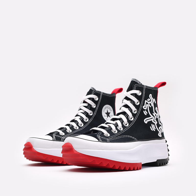  черные кеды Converse Run Star Hike Hi x Keith Haring 171859 - цена, описание, фото 4