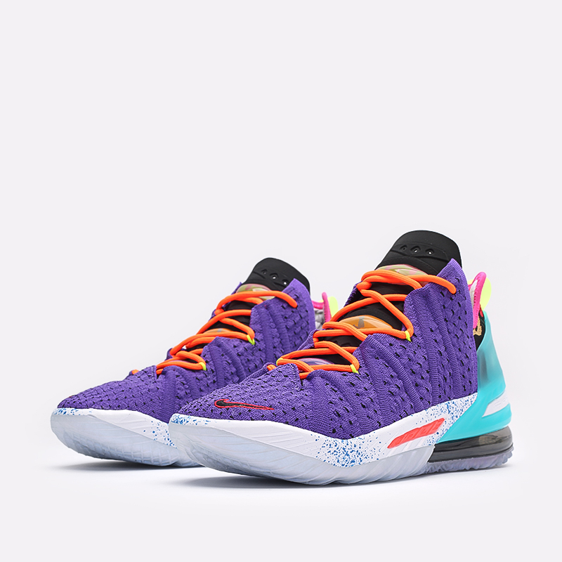  фиолетовые баскетбольные кроссовки Nike LeBron XVIII DM2813-500 - цена, описание, фото 4