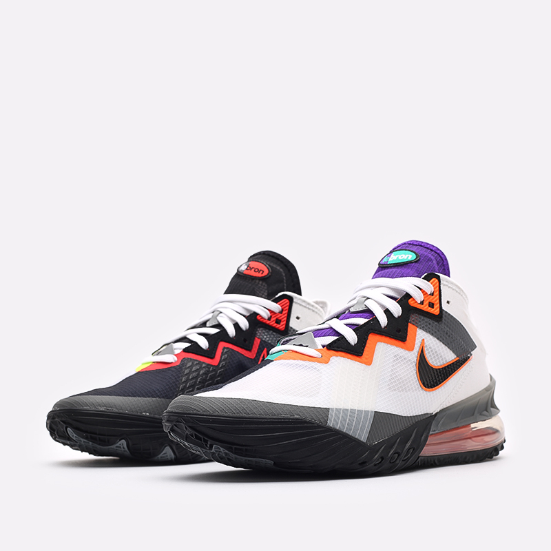 мужские разноцветные баскетбольные кроссовки Nike Lebron XVIII Low CV7562-100 - цена, описание, фото 4