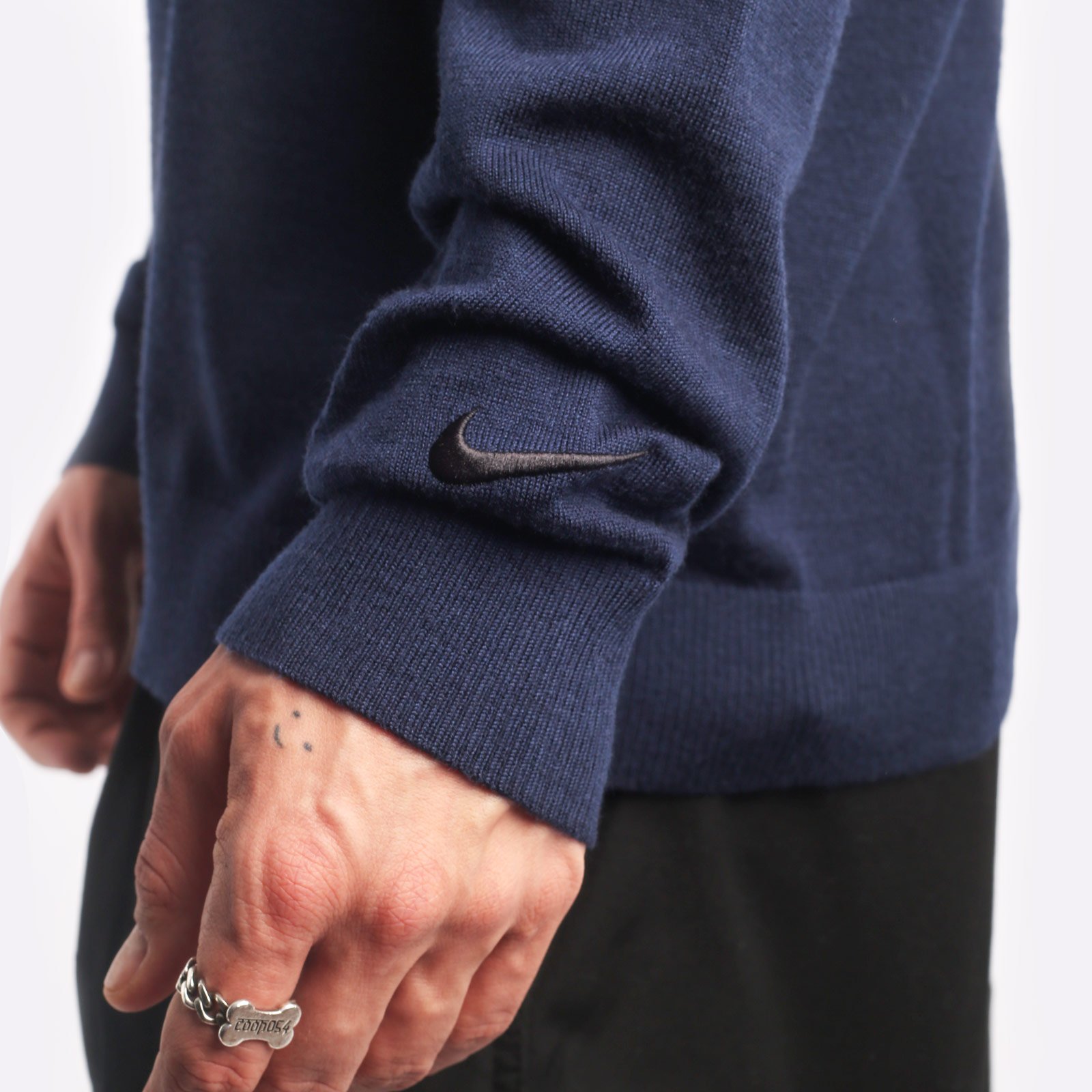 мужской синий свитер Nike Tiger Woods Knit Golf Jumper CU9782-451 - цена, описание, фото 4
