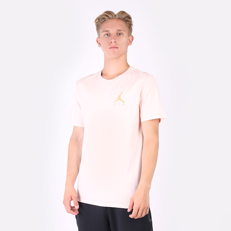 мужская розовая футболка Jordan Jumpman Air T-Shirt AH5296-805 - цена, описание, фото 1