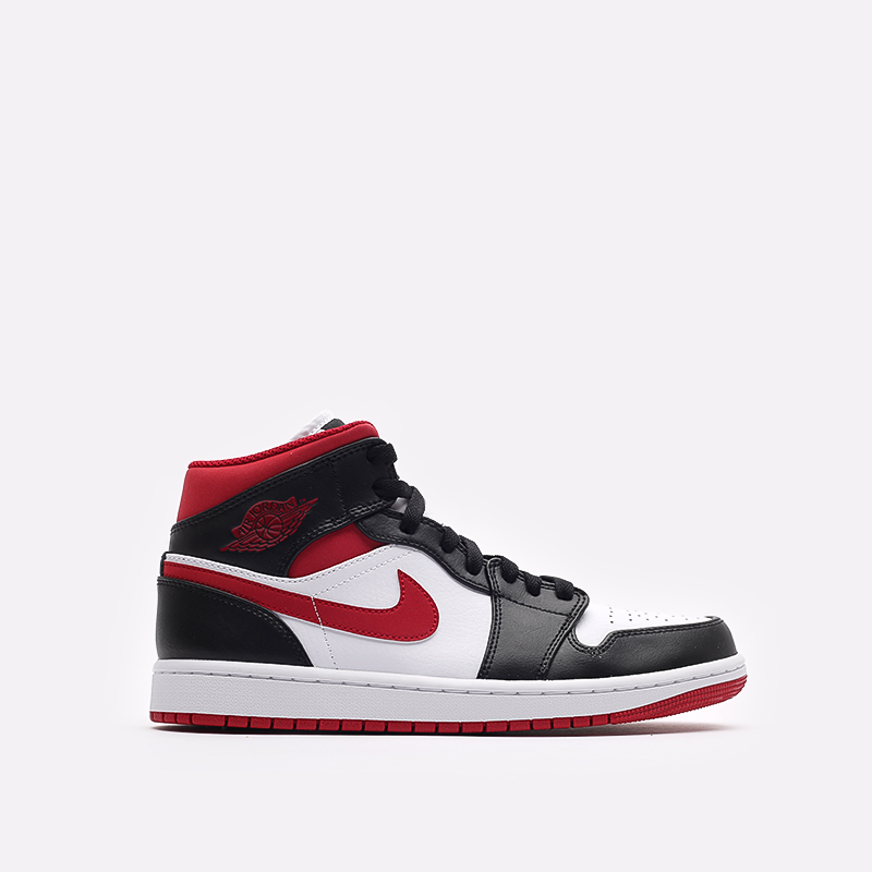 мужские черные кроссовки Jordan 1 Mid 554724-122 - цена, описание, фото 1