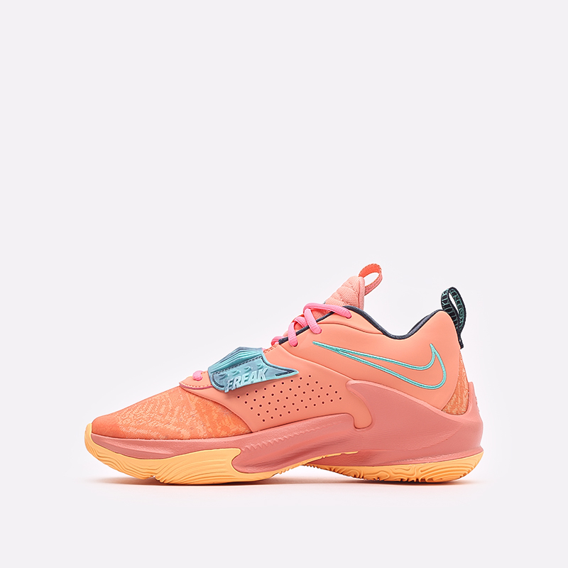 мужские оранжевые баскетбольные кроссовки Nike Zoom Freak 3 DA0694-600 - цена, описание, фото 2