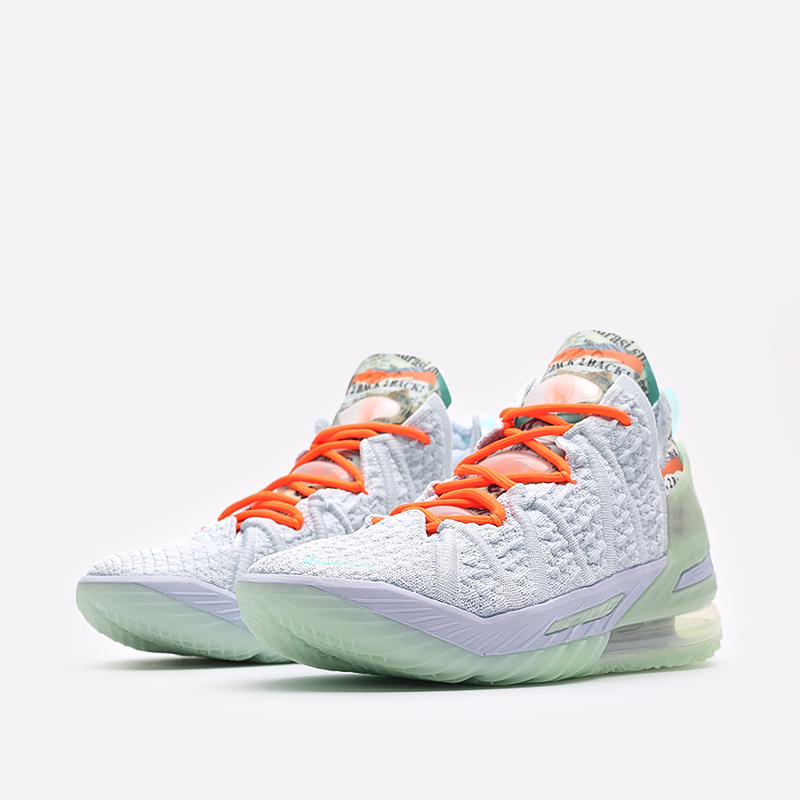  серые баскетбольные кроссовки Nike Lebron XVIII CQ9283-401 - цена, описание, фото 4