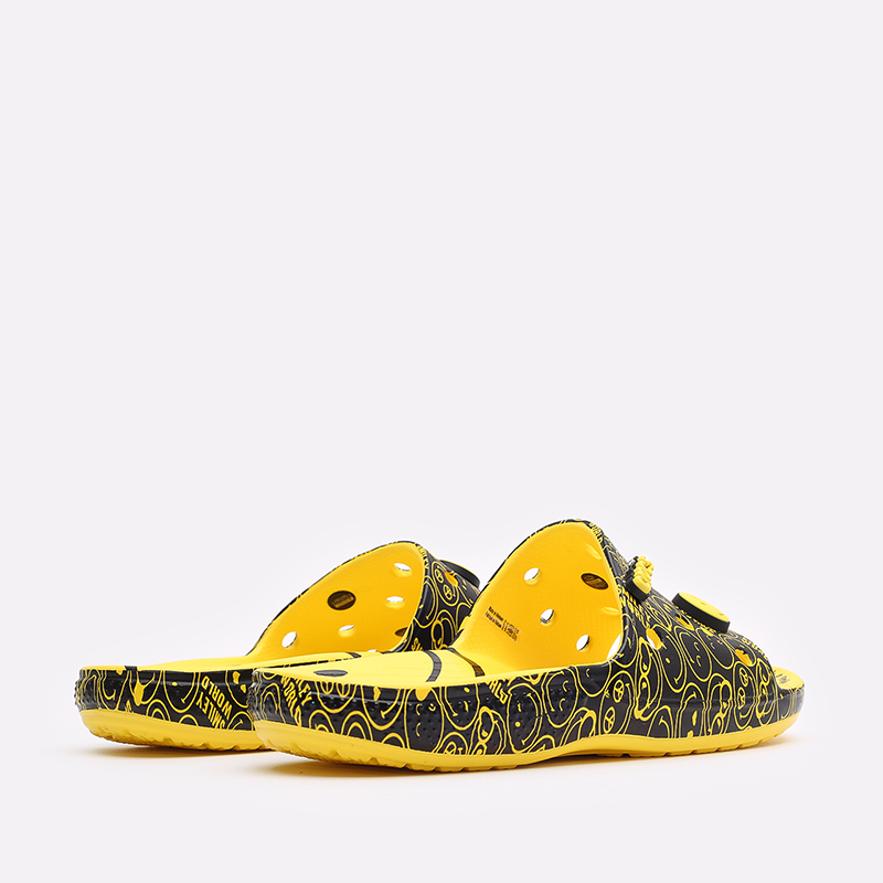  черные сланцы Crocs Classic Smiley Slide 207123-7B3 - цена, описание, фото 3
