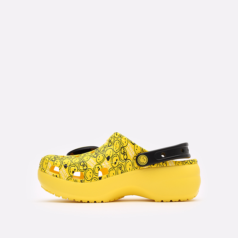 женские желтые сланцы Crocs Classic Platform Smiley Clog W 207233-90H - цена, описание, фото 2
