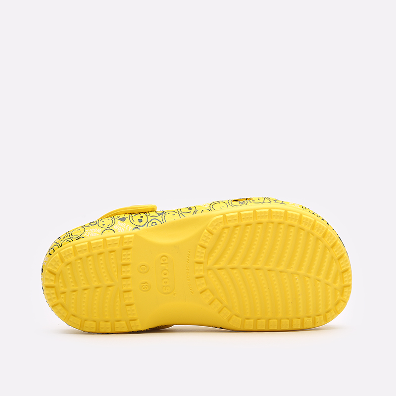детские желтые сланцы Crocs Classic Smiley Clog K 207209-94S - цена, описание, фото 5