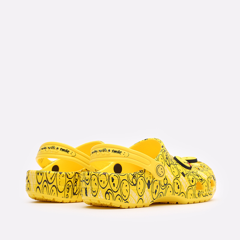детские желтые сланцы Crocs Classic Smiley Clog K 207209-94S - цена, описание, фото 3