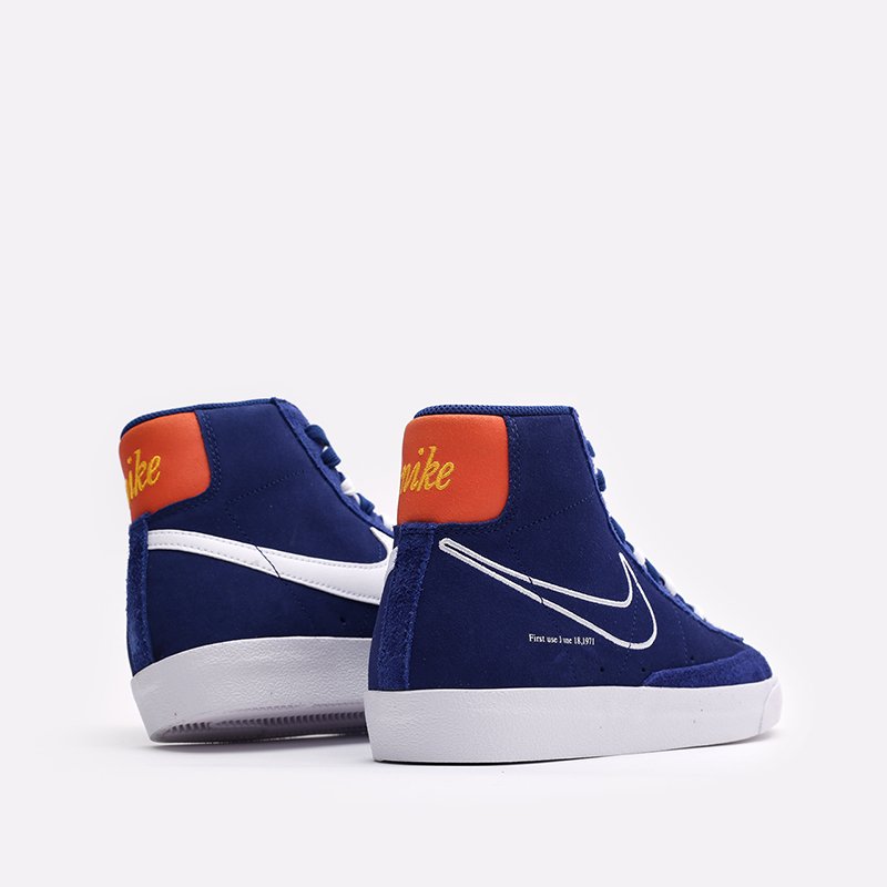 мужские синие кроссовки Nike Blazer Mid '77 DC3433-400 - цена, описание, фото 3