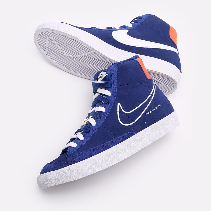 мужские синие кроссовки Nike Blazer Mid '77 DC3433-400 - цена, описание, фото 6
