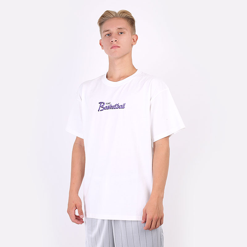 мужская белая футболка Nike Basketball T-Shirt DJ1552-100 - цена, описание, фото 1
