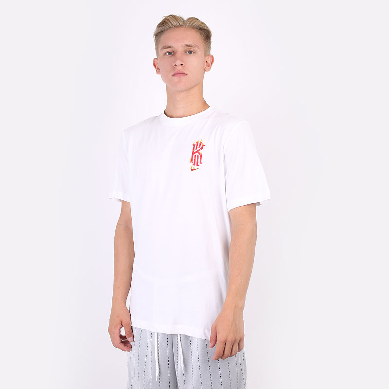 мужская белая футболка Nike Dri-FIT Kyrie Logo Basketball T-Shirt DJ1566-100 - цена, описание, фото 1
