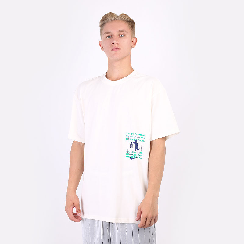 мужская бежевая футболка Nike Basketball T-Shirt DJ1576-901 - цена, описание, фото 1