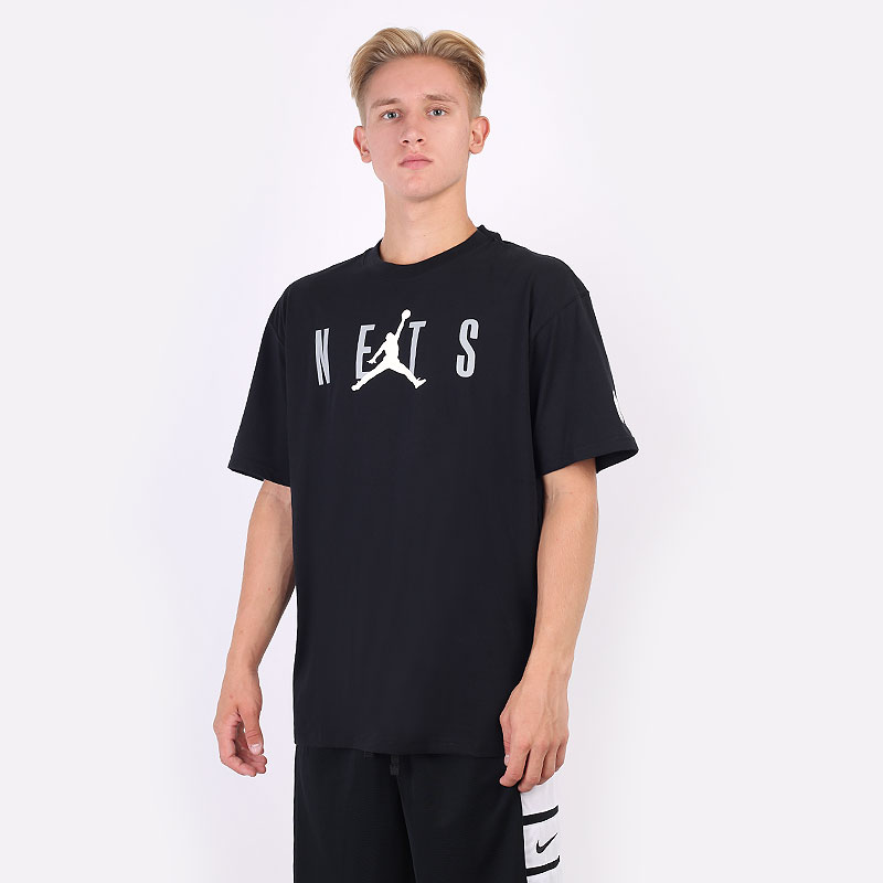 мужская черная футболка Jordan Brooklyn Nets Courtside Statement Tee DA6502-010 - цена, описание, фото 1