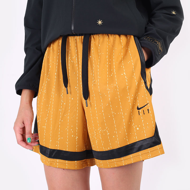 женские оранжевые шорты  Nike Dri-FIT Swoosh Fly Crossover Basketball Shorts DA6498-712 - цена, описание, фото 1
