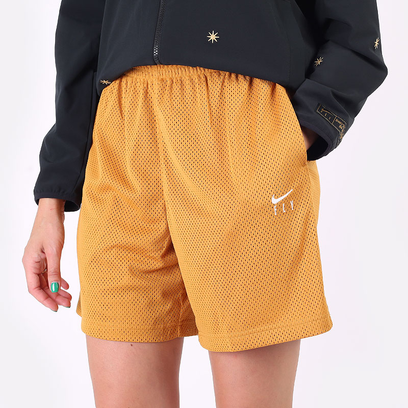 женские оранжевые шорты  Nike Swoosh Fly Basketball Shorts CU4573-712 - цена, описание, фото 1