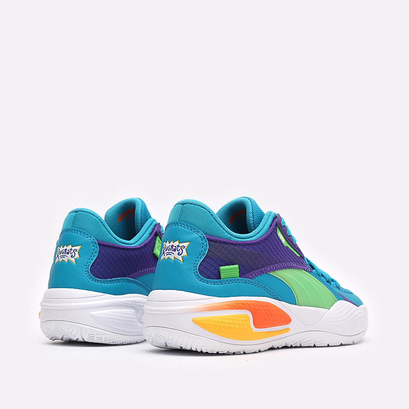  голубые баскетбольные кроссовки PUMA Court Rider x Rugrats 19569801 - цена, описание, фото 3