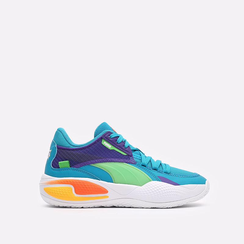  голубые баскетбольные кроссовки PUMA Court Rider x Rugrats 19569801 - цена, описание, фото 1