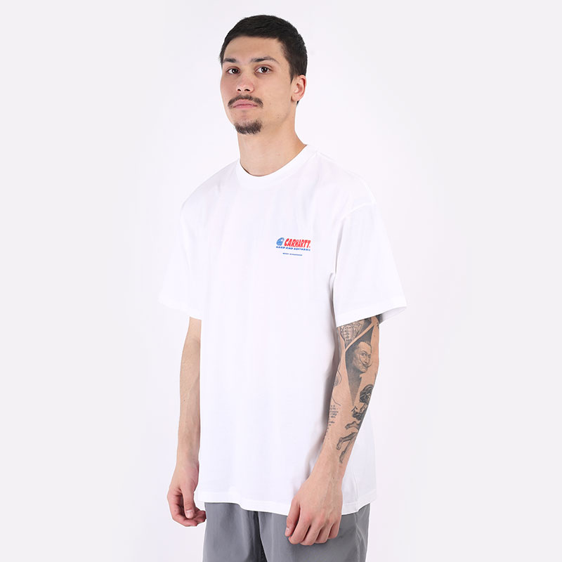мужская белая футболка Carhartt WIP S/S Software T-Shirt I029619-white - цена, описание, фото 1