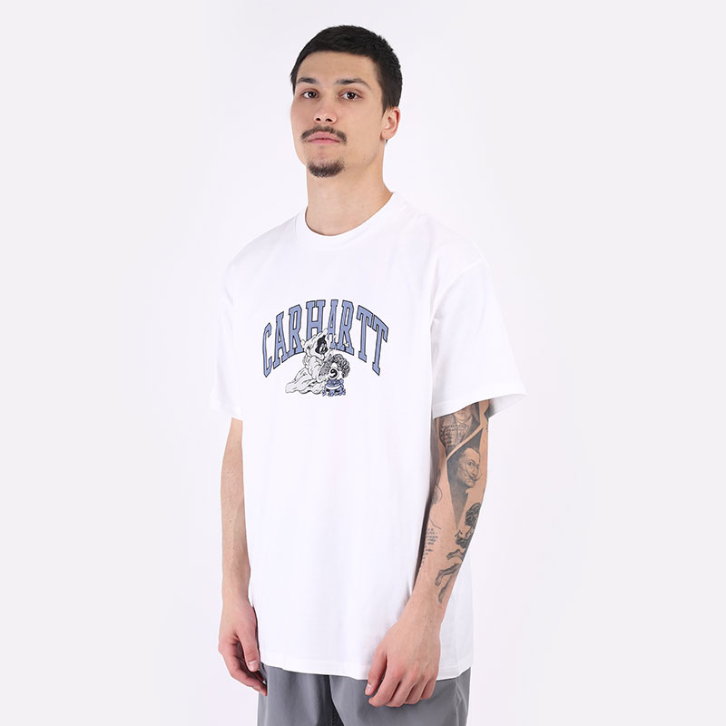 мужская белая футболка Carhartt WIP S/S Kogancult Crystal T-Shirt I029633-white - цена, описание, фото 1