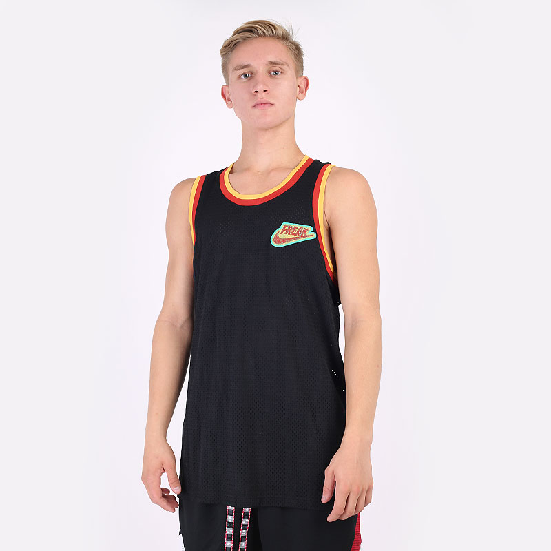 мужская черная майка Nike Giannis Freak Mesh Jersey DA5682-010 - цена, описание, фото 1