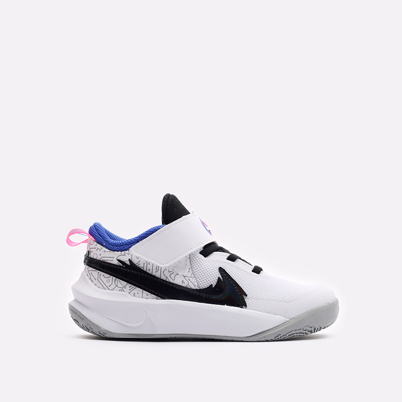 детские белые баскетбольные кроссовки Nike Team Hustle D 10 SE (PS) DH8055-100 - цена, описание, фото 1