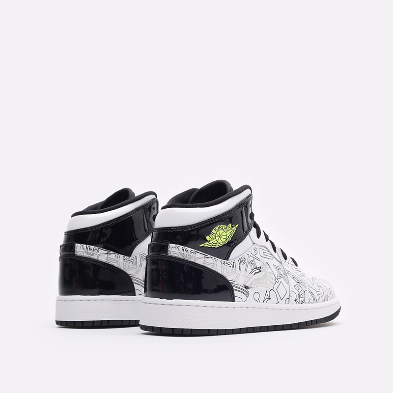 женские белые кроссовки Jordan 1 Mid SE (GS) DC4099-100 - цена, описание, фото 3