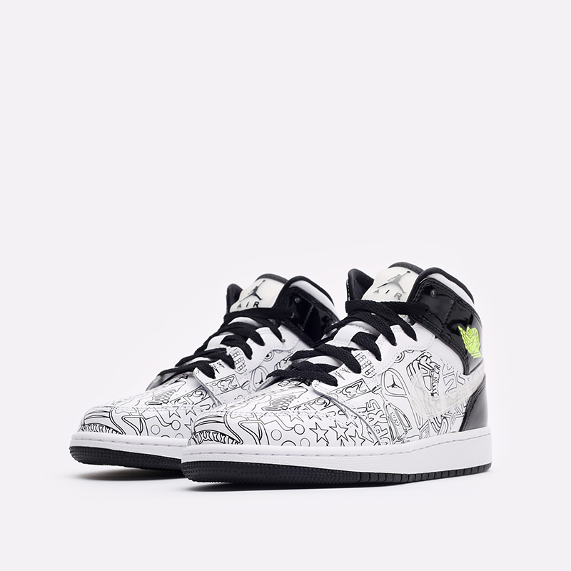 Женские кроссовки Jordan 1 Mid SE (GS) (DC4099-100)  - цена, описание, фото 4