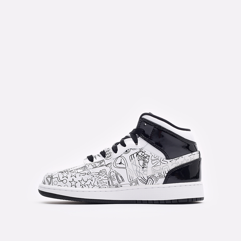 Женские кроссовки Jordan 1 Mid SE (GS) (DC4099-100)  - цена, описание, фото 2