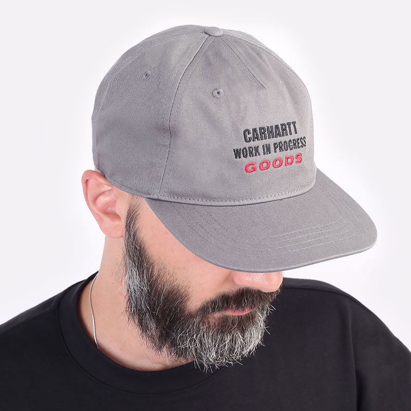  серая кепка Carhartt WIP Goods Cap I029558-thyme - цена, описание, фото 1