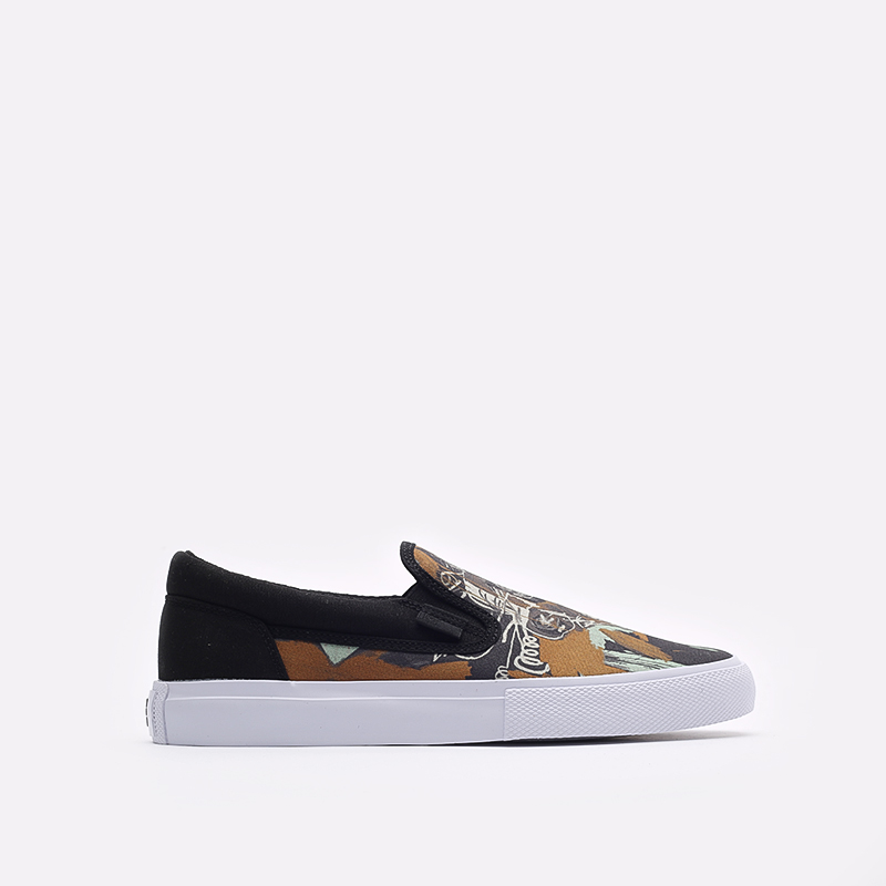 мужские разноцветные кроссовки DC SHOES x Basq Manual Slip-On ADYS300689-bgp-bgp - цена, описание, фото 1